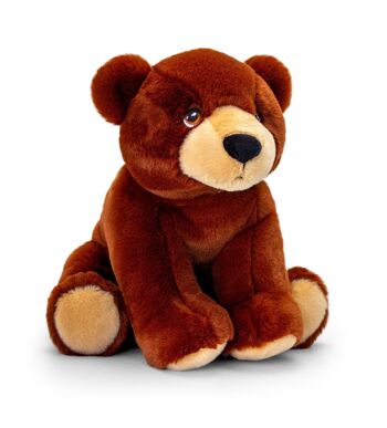 Peluche Ours brun 18cm - KEELECO 1
