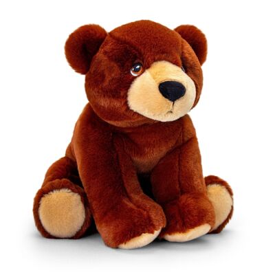 Peluche Ours brun 18cm - KEELECO