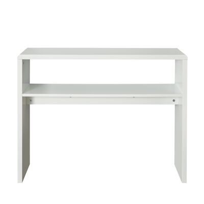 Table console compacte haute brillance en blanc