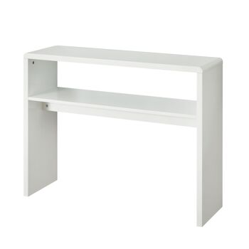 Table console compacte haute brillance en blanc 2