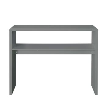 Table console compacte haute brillance en gris 1