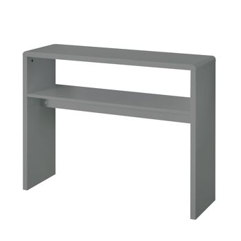 Table console compacte haute brillance en gris 2