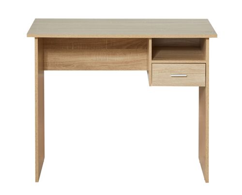 Large Study Office Desk with Drawer in Beech-Effect