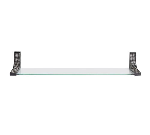 Diamante Glass Bathroom Shelf in Black