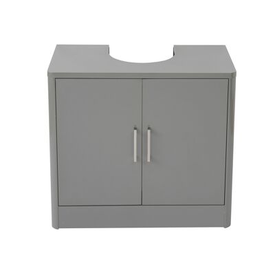 Mueble para lavabo bajo lavabo brillante en gris