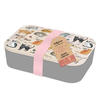 Curious Cats Lunch Box Eco Bamboo Fibre