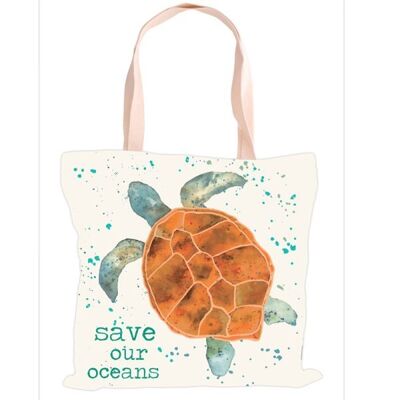 Bolso Shopper Turtle Grande - 100% Algodón Reciclado