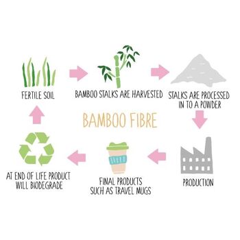 Tasse de voyage royale en fibre de bambou écologique 20 oz 2