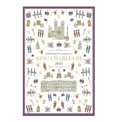 Kollektion „King Charles III“ – Geschirrtuch aus 100 % Baumwolle