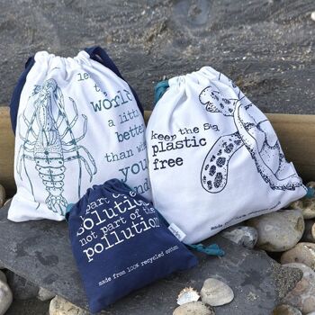 Lot de 3 sacs de voyage Ocean - 100% coton recyclé 3