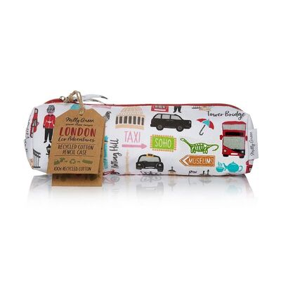 London Adventures Pencil Case - 100% Recycled Cotton