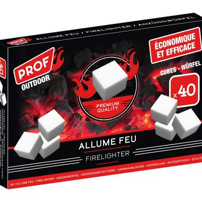 ACCENDIFUOCO CUBETTI BIANCO X 40 - PROF