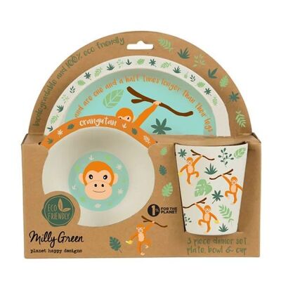 Endangered Animals Orangutan - 3pc set - Bamboo