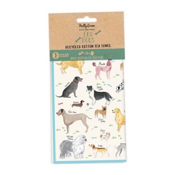 Lot de 2 torchons Chiens Debonair - 100 % coton recyclé 2