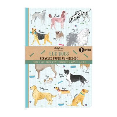 Carnet Debonair Chiens A5 Reliure souple - Papier recyclé