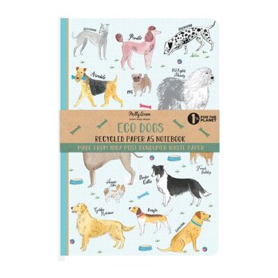 Debonair Hunde-Notizbuch A5 Softbound – Recyclingpapier