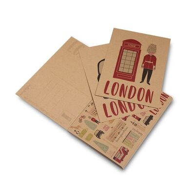 Juego de 20 postales de aventuras de Londres