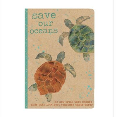 Turtle Notebook A5 - Recycled Kraft Paper