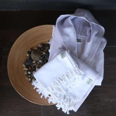 Set accappatoio Hammam - Lilla - L/XL