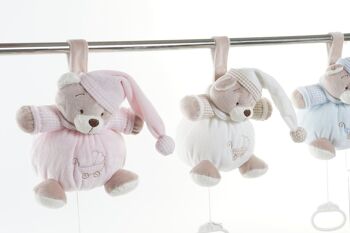 PELUCHE POLYESTER 13X12X20 OURS 3 ASSORTIS. BE184628 2