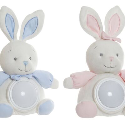 PELUCHE POLYESTER 24X14X30 LAPIN 2 ASSORTIS. BE199539