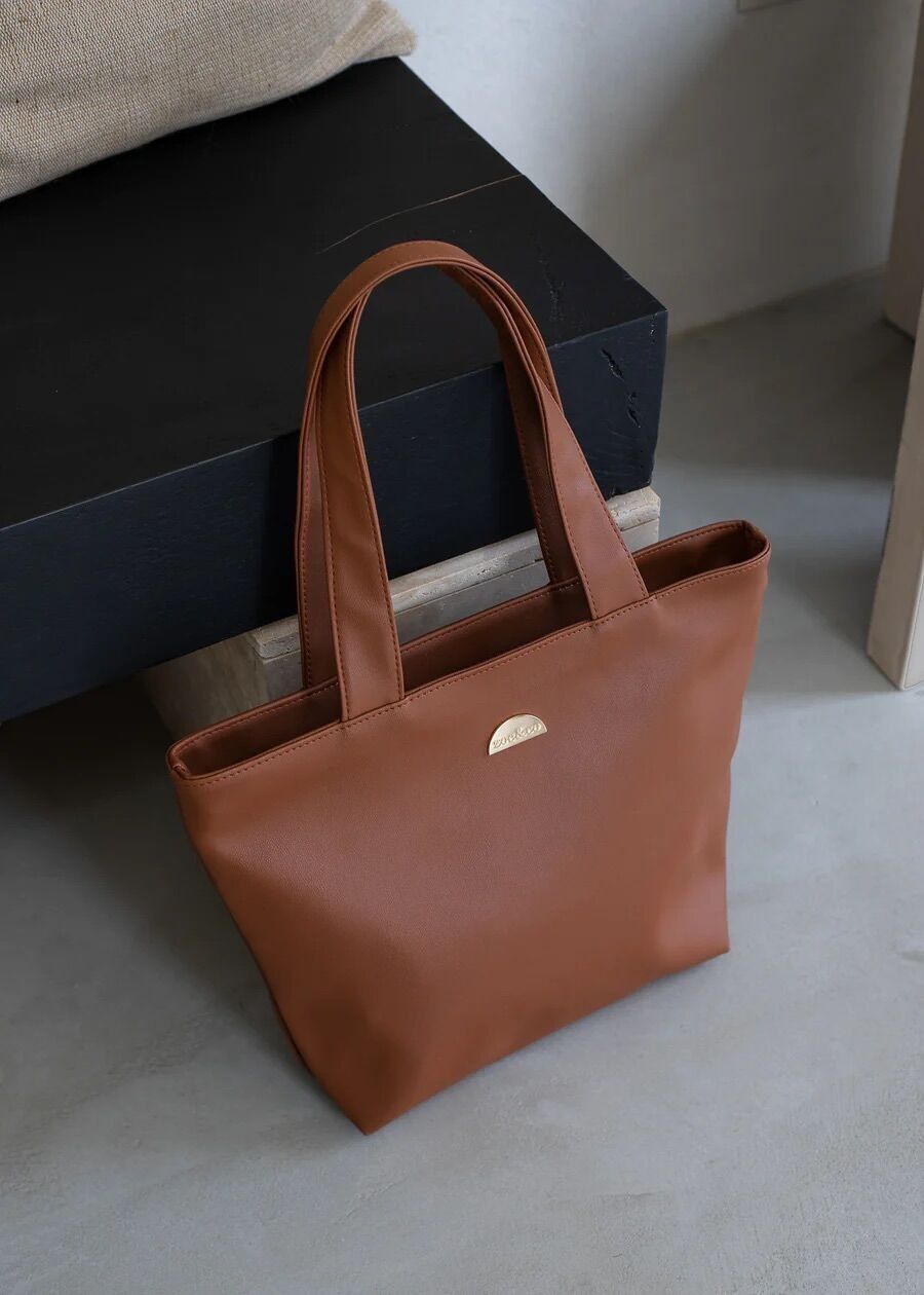 Faux leather tote online bag wholesale