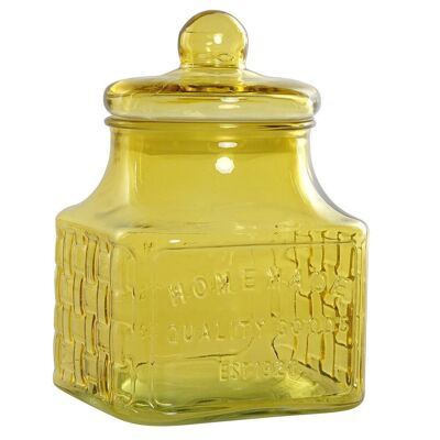 GLASS JAR 15.5X15.5X25.5 AMBER BH176422