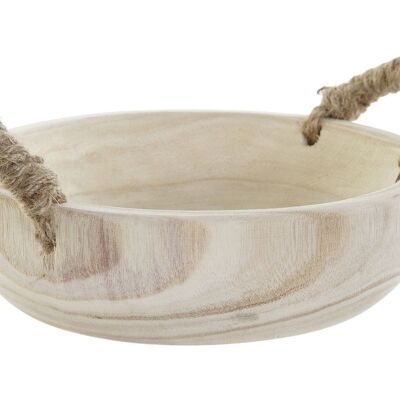 CENTER TABLE PAULOWNIA ROPE 25X22X10 NATURAL HANDLE BD189135