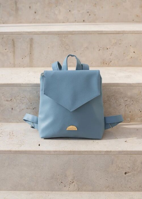 JURA Denim Vegan-Leather Mini Backpack