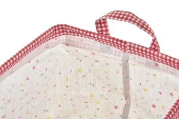 PANIER SET 3 COTON 35X21X20 VICHY 3 ASSORTIMENTS. BO195162 2