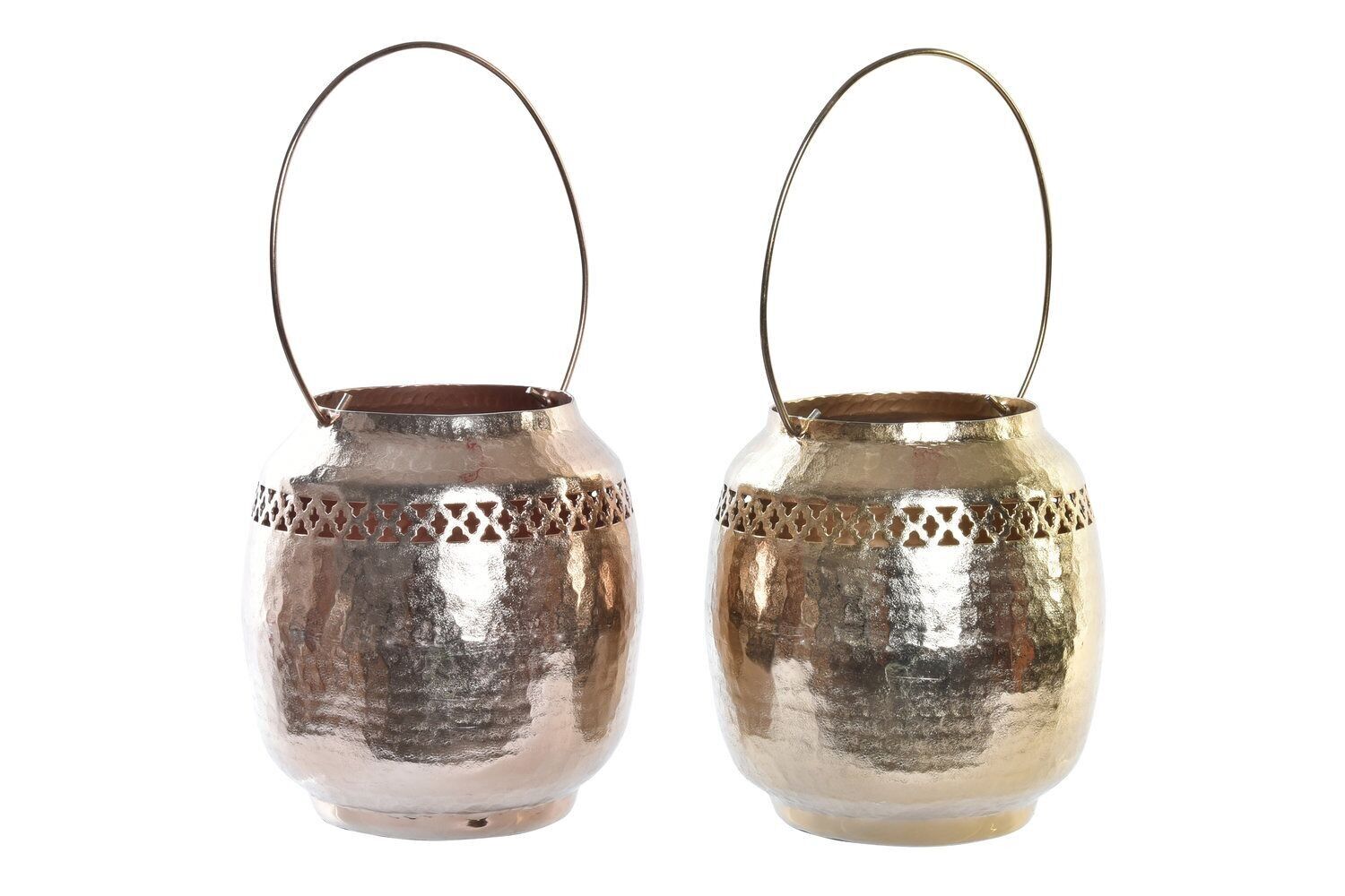 PORTACANDELE ALLUMINIO 21X21X21 17 RAME FUSTELLATO AL195962