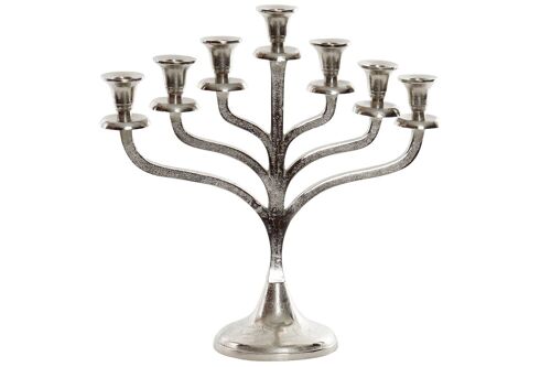 CANDELABRO ALUMINIO 38X10X38 7 VELAS PLATEADO AL195988