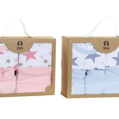 BABY SET 4 COTTON 25X19X6 0-6 MONTHS STARS 2 S BE169982