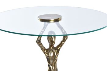 TABLE D'APPOINT ALUMINIUM VERRE 46X46X57 HOMME AL196574 2