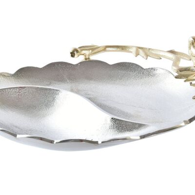TABLE CENTRALE EN ALUMINIUM 43X39X11 PETITS OISEAUX ARGENT AL196583