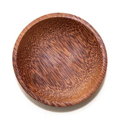 Assiette ronde en bois de coco / 18 cm de diamètre