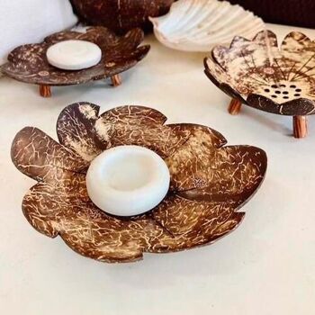 Porte-savon en forme de fleur de noix de coco 4