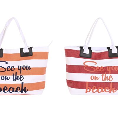 BORSA IN FIBRA 58X16X35 SPIAGGIA 2 ASSORTIMENTI. BO203988