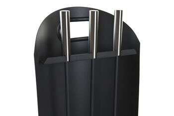 CHEMINEE SET 3 INOX 11X2X51 NOIR CH199565 2