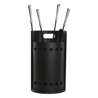 CANNA FUMARIA SET 4 ACCIAIO INOX 11X2X62 NERO CH199566