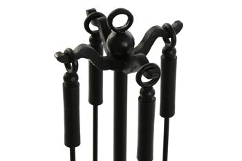 CHEMINEE SET 4 ACIER 11X3X62 NOIR CH201099 2