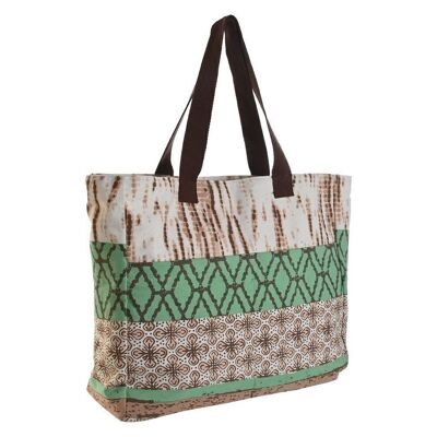 TASCHE AUS BAUMWOLLPOLYESTER 55X14X35 MIT BRAUNEM REISSVERSCHLUSS BO206411