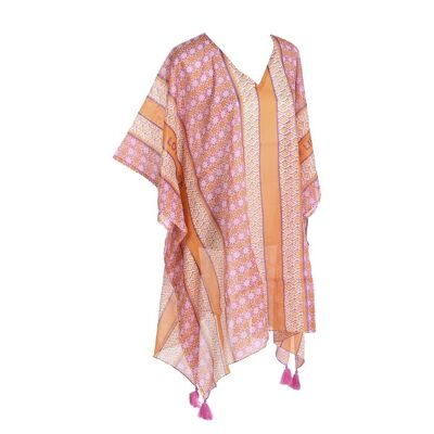 KAFTAN AUS BAUMWOLLE 90X180 GRÖSSE U FUCHSIA BO206419