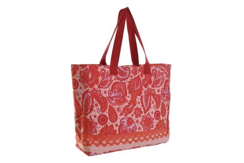 BOLSO ALGODON POLIESTER 55X14X35 CREMALLERA CORAL BO206426