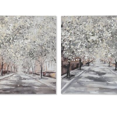 QUADRO IN TELA DI PINO 100X3,7X100 ALBERI 2 ASSORTIMENTI. CU193129