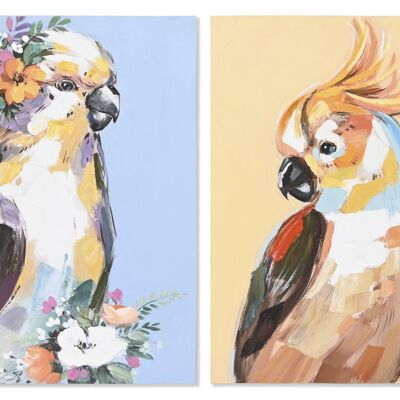 PAINTING CANVAS PICTURE 50X2,7X70 COCKATOO 2 ASSORTED. CU201399