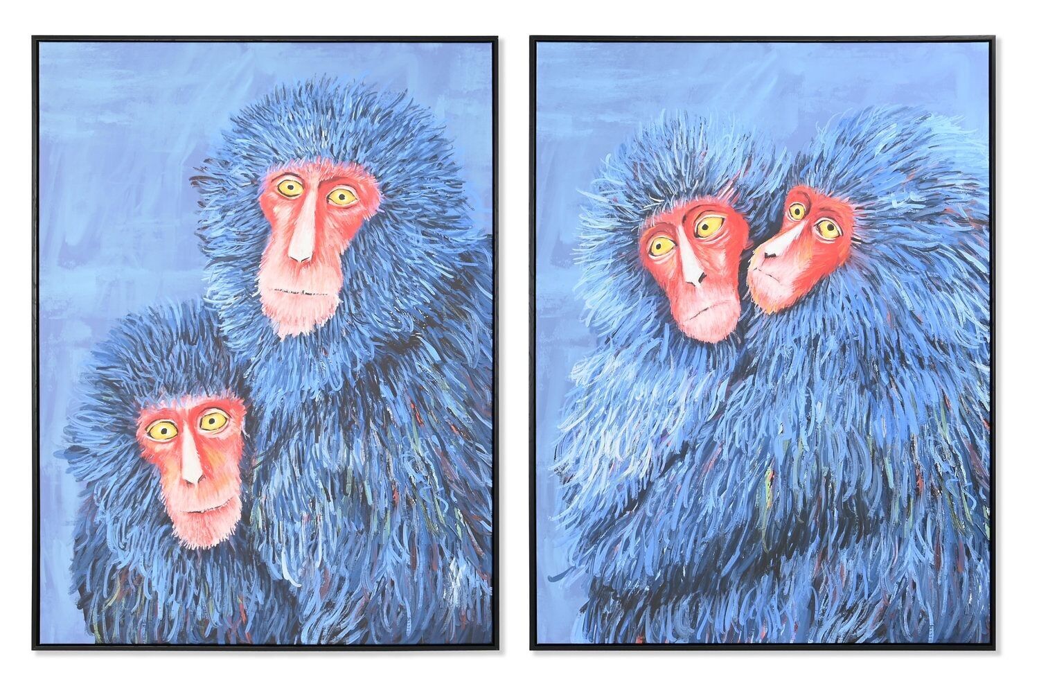 BILD PS LEINWAND 90X4X120 AFFEN GERAHMT 2 SORTIMENTE. CU201390