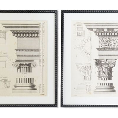 QUADRO IN VETRO PS 60X3X76 ARCHITETTURA 2 ASSORTIMENTI. CU193328