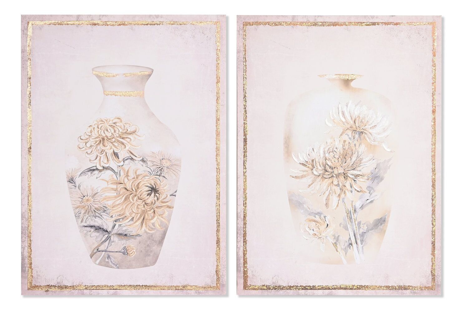 QUADRO IN MDF TELA 50X1,8X70 VASO 2 ASSORTITI. CU201673