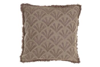 COUSSIN EN COTON 50X15X50 760 GR, ÉVENTAIL MARRON CJ185042 1